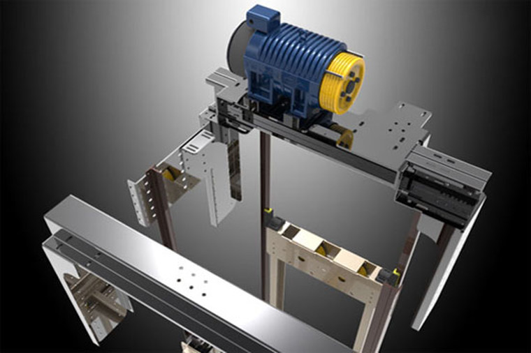 động cơ hộp số của thang máy truyền thống